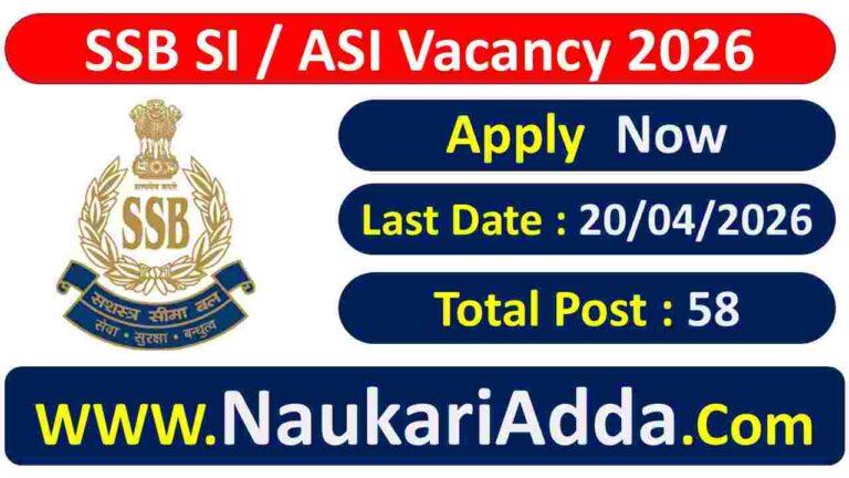 SSB SI / ASI Non-GD 2026 Naukari Adda