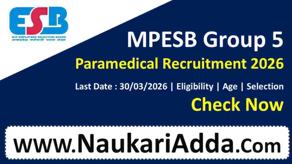 MPESB Group 5 Paramedical Recruitment 2026 Naukari Adda