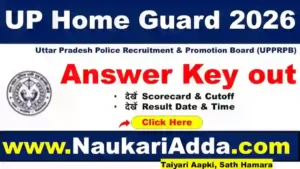 UP Home Guard Answer Key 2026 Naukari Adda