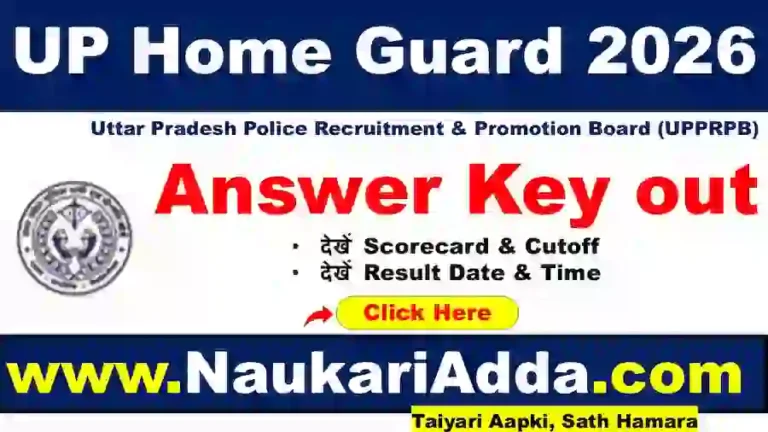 UP Home Guard Answer Key 2026 Naukari Adda