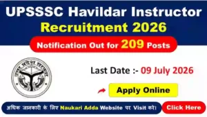 UPSSSC Havildar Instructor Recruitment 2026 Naukari Adda