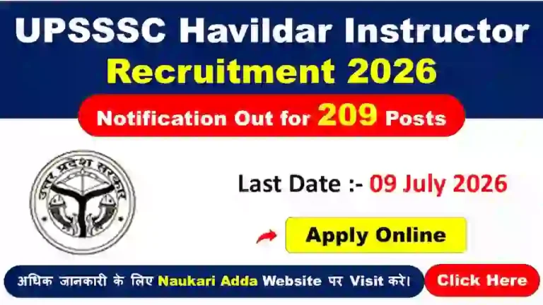 UPSSSC Havildar Instructor Recruitment 2026 Naukari Adda