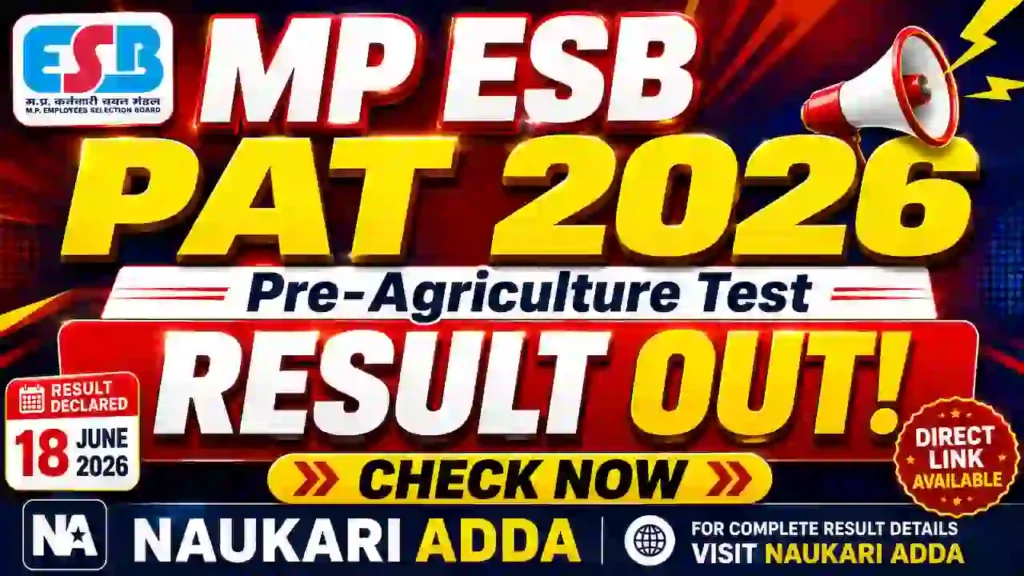 MP ESB PAT Result 2026 Out Naukari Adda