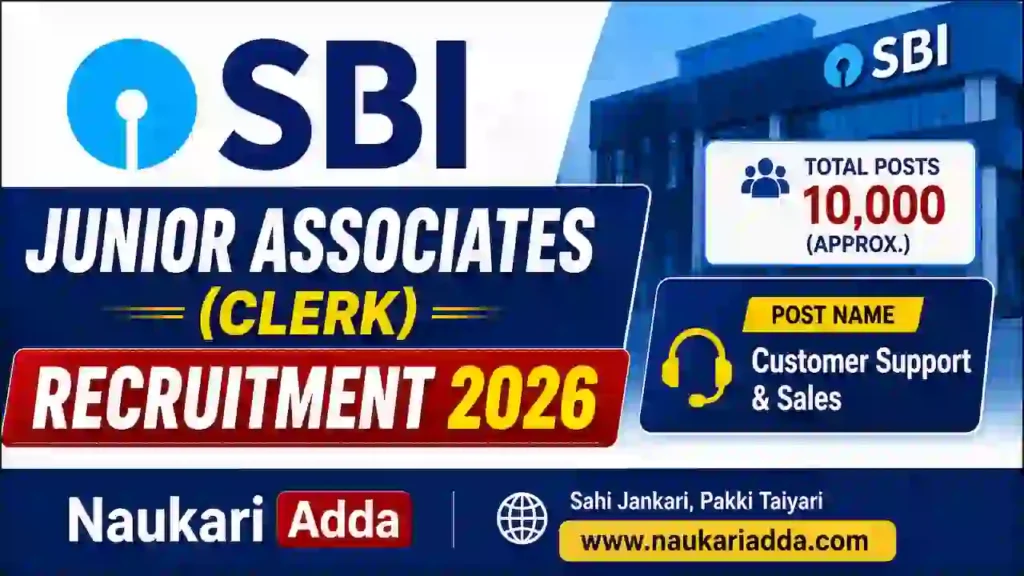 SBI Junior Associates Clerk Recruitment 2026