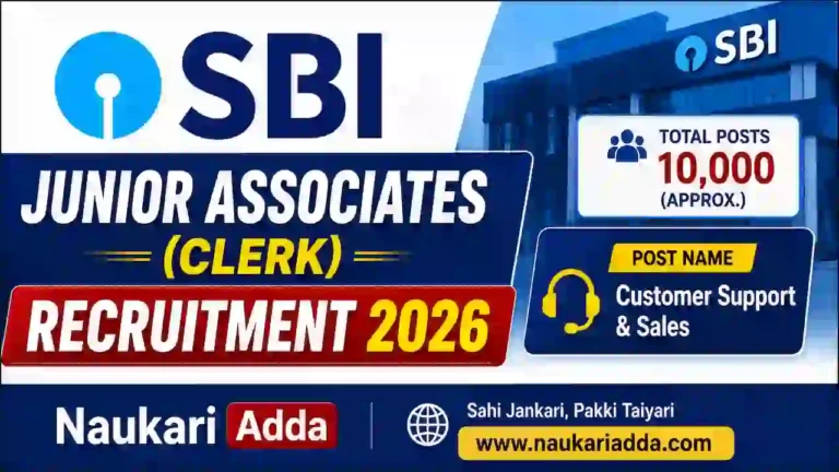 SBI Junior Associates Clerk Recruitment 2026