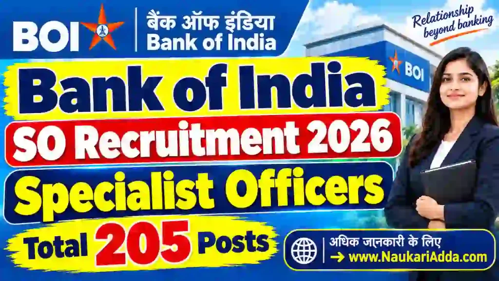 Bank of India SO Recruitment 2026 Naukari Adda