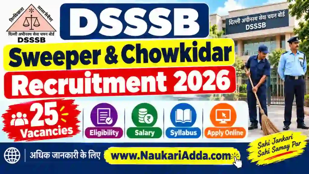 DSSSB Sweeper & Chowkidar Recruitment 2026