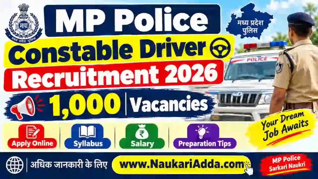 MP Police Constable Driver Recruitment 2026