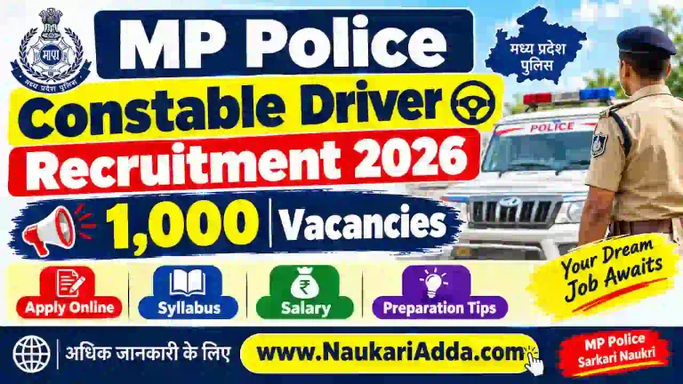 MP Police Constable Driver Recruitment 2026